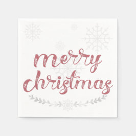 Schneeflocken & Branchen Holiday Napkins Serviette