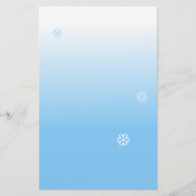 Schneeflocken Briefpapier (Vorderseite)