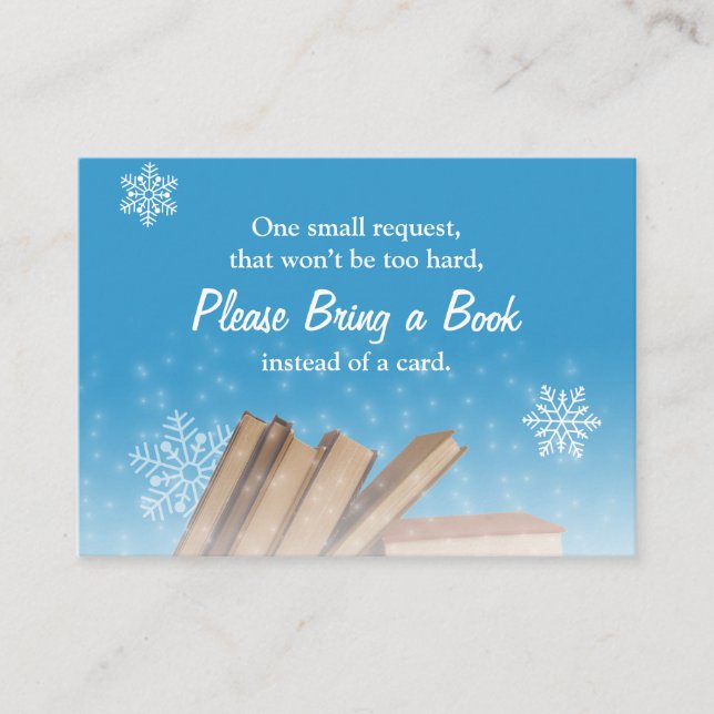 Schneeflocken bringen einen Winter-Babyduscheneins Begleitkarte (Vorderseite)