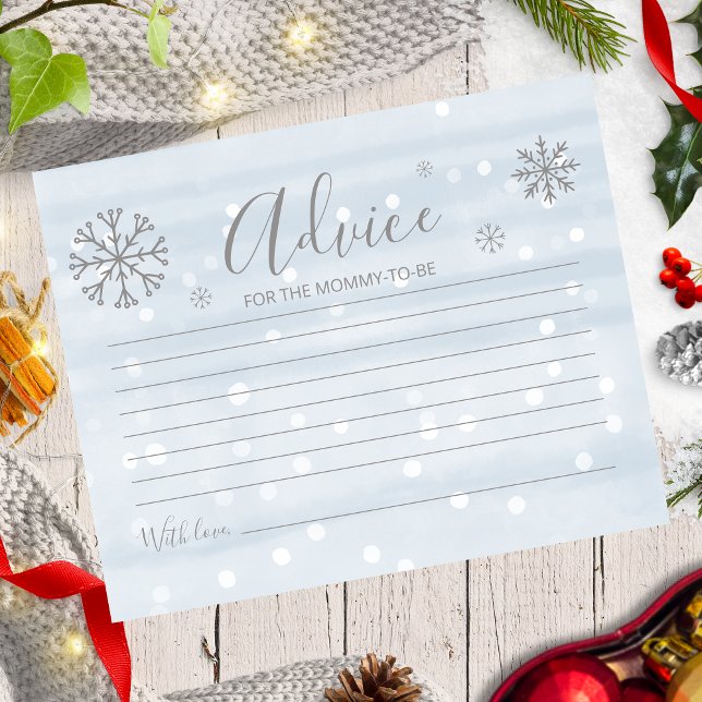 Schneeflocken Budget Baby Boy Duschberatung Karten (Von Creator hochgeladen)