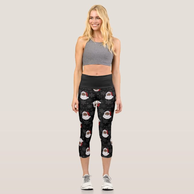 Schneeflocken Capri Leggings (Vorderseite)