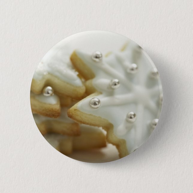 Schneeflocken-Cookies Button (Vorderseite)