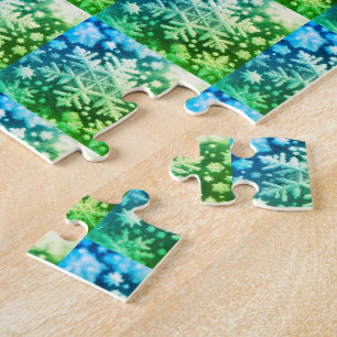 Schneeflocken / Dicke Kristalle / Greenleaf / Mitt Puzzle