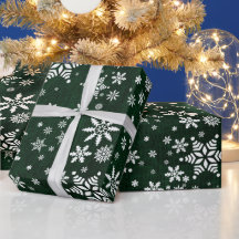 Schneeflocken - dunkelgrüne Burlap-Textur