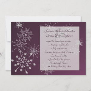 Schneeflocken-Edelsteine/ Hochzeit Einladung
