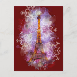 Schneeflocken Eiffelturm Paris Winter Weihnachten