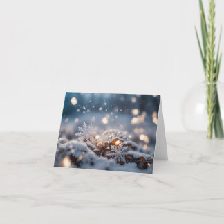 Schneeflocken-Eiskristalle fallen Weihnachten Karte