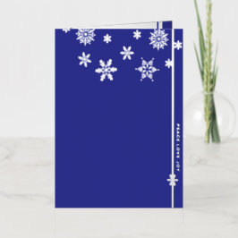 Schneeflocken Faltkarte Blue Foil Urlaubskarte