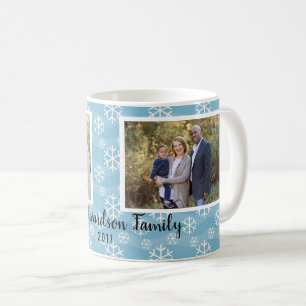 Schneeflocken, Familienfeste Foto Weihnachten Kaffeetasse