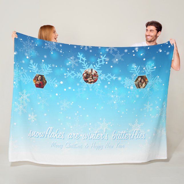 Schneeflocken Fleecedecke (Beispiel)