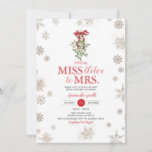 Schneeflocken Frau Brautparty das Wort erteilt Einladung