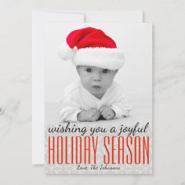 Schneeflocken Freuen Sie sich auf das Foto der Hoc Feiertagskarte