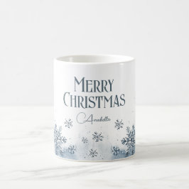 Schneeflocken Frohe Weihnachten Individuelle Name Kaffeetasse