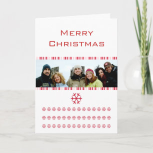 Schneeflocken Frohe Weihnachten Streifen Familienf