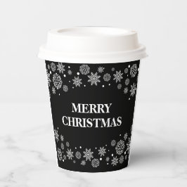 Schneeflocken Fröhliche Weihnachtszeitung Cups  Pappbecher