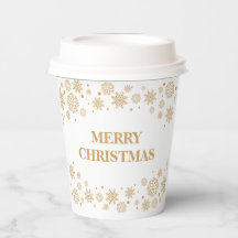 Schneeflocken Fröhliche Weihnachtszeitung Cups 