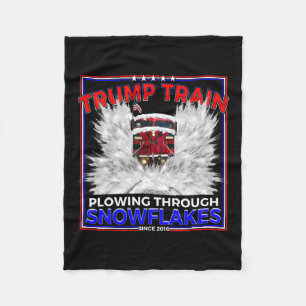 Schneeflocken für Präsident Trump! Maga Trump Zug  Fleecedecke