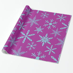 Schneeflocken, gefroren, Weihnachtsgeschenk Wrap / Geschenkpapier
