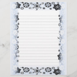 Schneeflocken Gerahmtes Schriftpapier