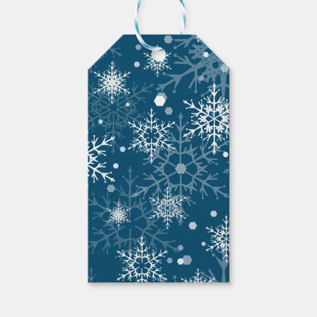 Schneeflocken Geschenkanhänger (Vorderseite)