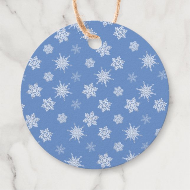 Schneeflocken Geschenkanhänger (Rückseite)