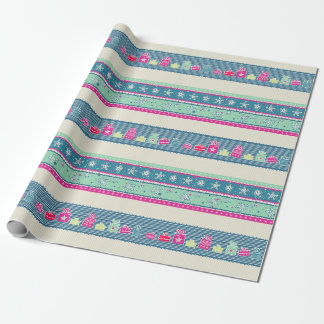 Schneeflocken & Geschenke Geschenkpapier