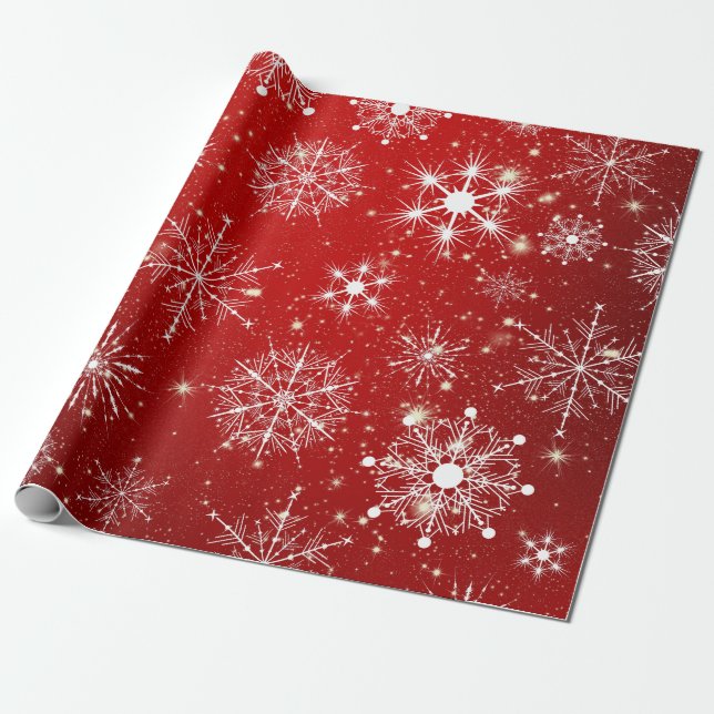 Schneeflocken Geschenkpapier (Ungerollt)