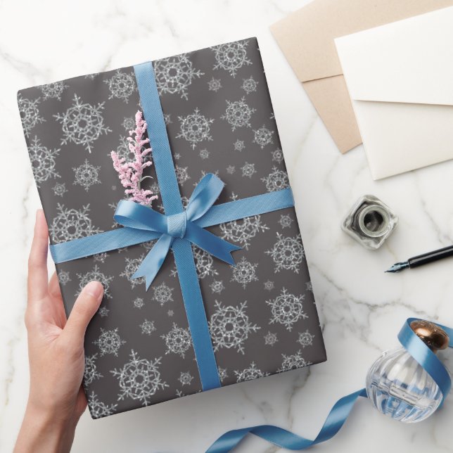 Schneeflocken Geschenkpapier (Schenken)