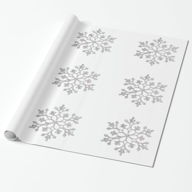Schneeflocken Geschenkpapier (Ungerollt)