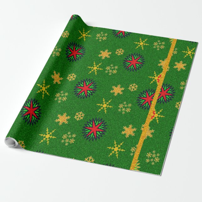Schneeflocken - geschenkpapier (Ungerollt)