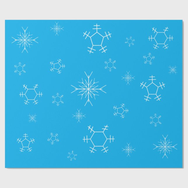 Schneeflocken-Geschenkpapier Geschenkpapier (Flach)