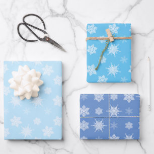 Schneeflocken Geschenkpapier Set