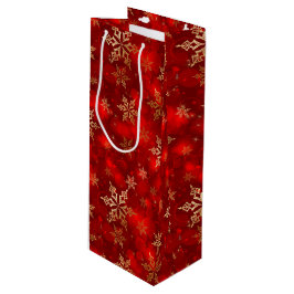 Schneeflocken Geschenktüte Für Weinflaschen