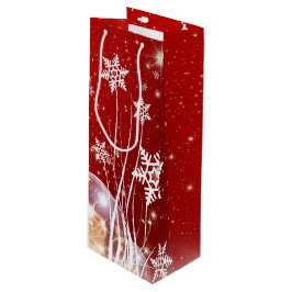 Schneeflocken Geschenktüte Für Weinflaschen