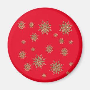 Schneeflocken, goldene Schneeflocken, Magnet