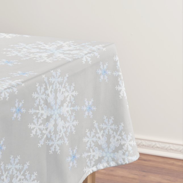 Schneeflocken Grau Weiß Tischdecke (Beispiel)