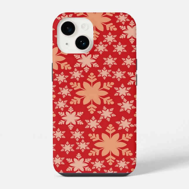 Schneeflocken Handyhülle iPhone Hülle (Rückseite)
