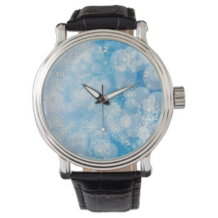 Schneeflocken Hintergrund  Armbanduhr
