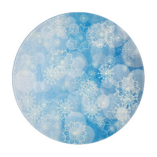 Schneeflocken Hintergrund Schneidebrett