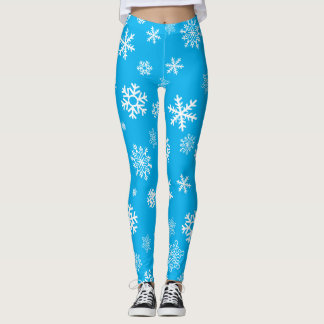 Schneeflocken - Hintergrundfarbe anpassen Leggings