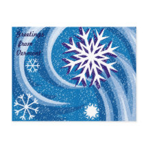Schneeflocken im Wind -