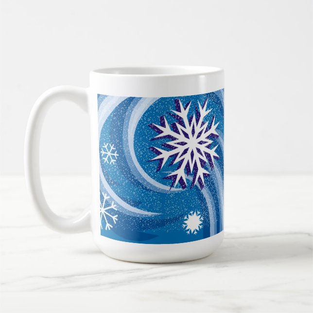 Schneeflocken im Wind - Tasse (Links)