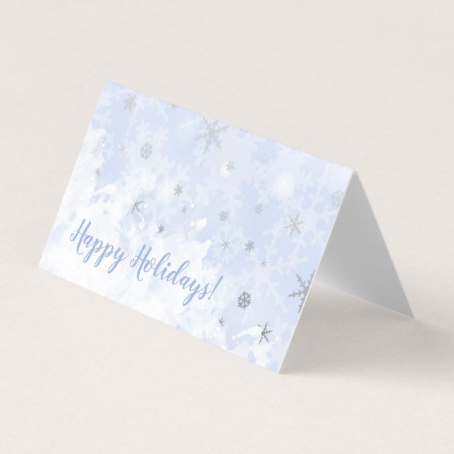 Schneeflocken Imitate in Pastellblau Holiday (Vorderseite)