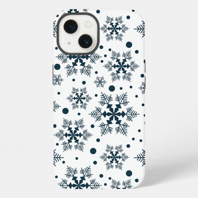 Schneeflocken iPhone Hülle (Rückseite)