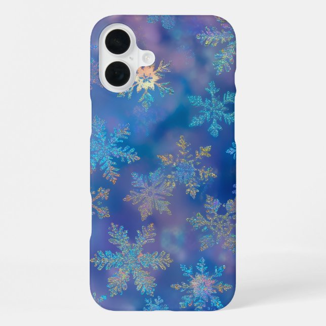 Schneeflocken iPhone Hülle (Rückseite)