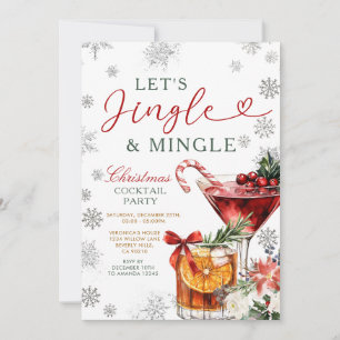 Schneeflocken Jingle & Mingle Weihnachtscocktail  Einladung