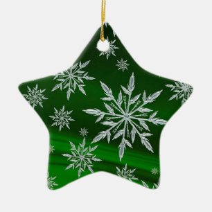 Schneeflocken Keramik Ornament