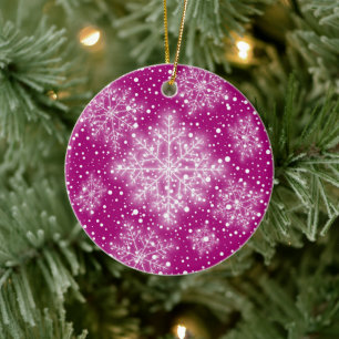 Schneeflocken Keramik Ornament