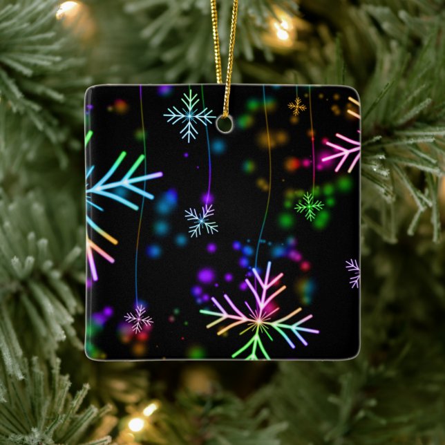 Schneeflocken Keramikornament (Baum)