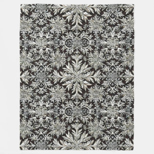 Schneeflocken Kunst Fleecedecke